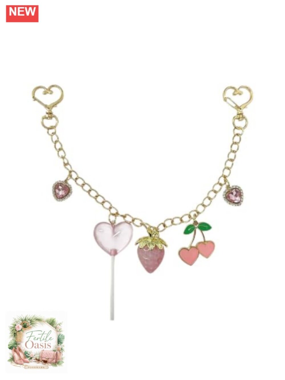 Cute Strawberry Keychain Charms for Handbags